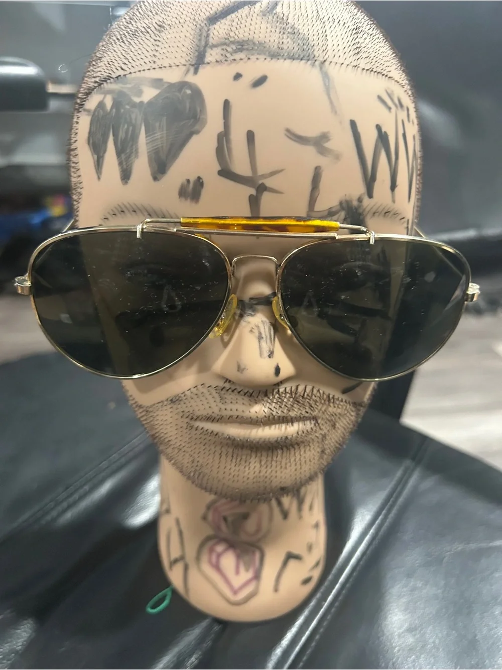 Aviator Gold Frame Sunglasses with Dark Lenses